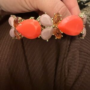 Coral and Pink Teardrop Bracelet
